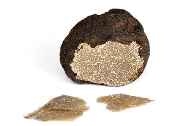 Broken black truffles