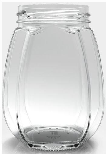  Faceted Glass Jar 385ml