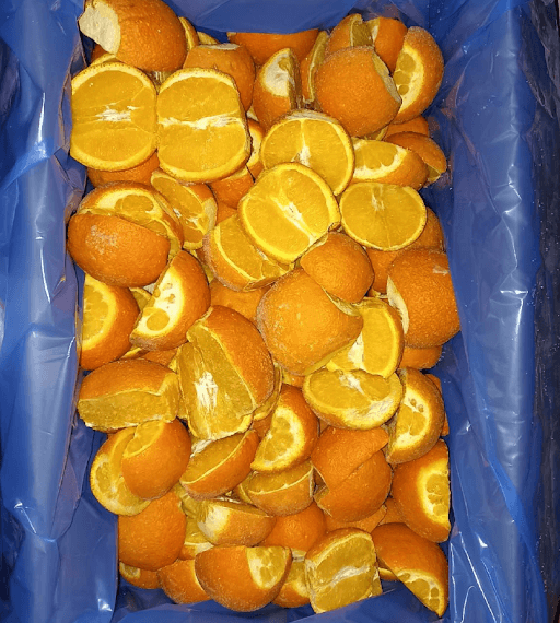 Oranges congelées parées IQF- Brix 11-12